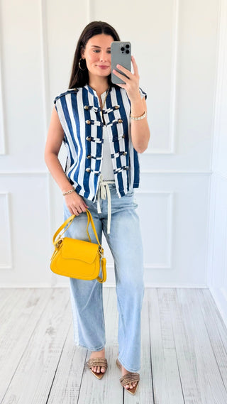Drawstring Wide Leg Jeans