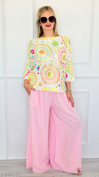 Dream Breeze Italian Pants- Pink