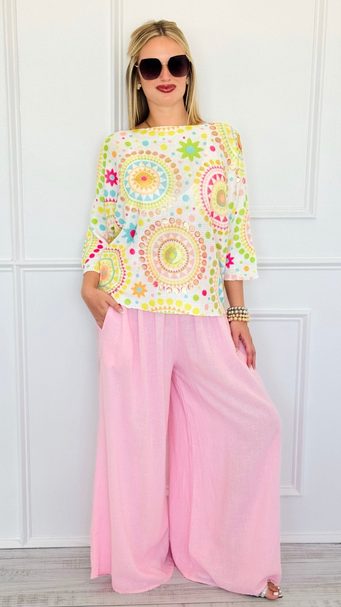 Dream Breeze Italian Pants- Pink
