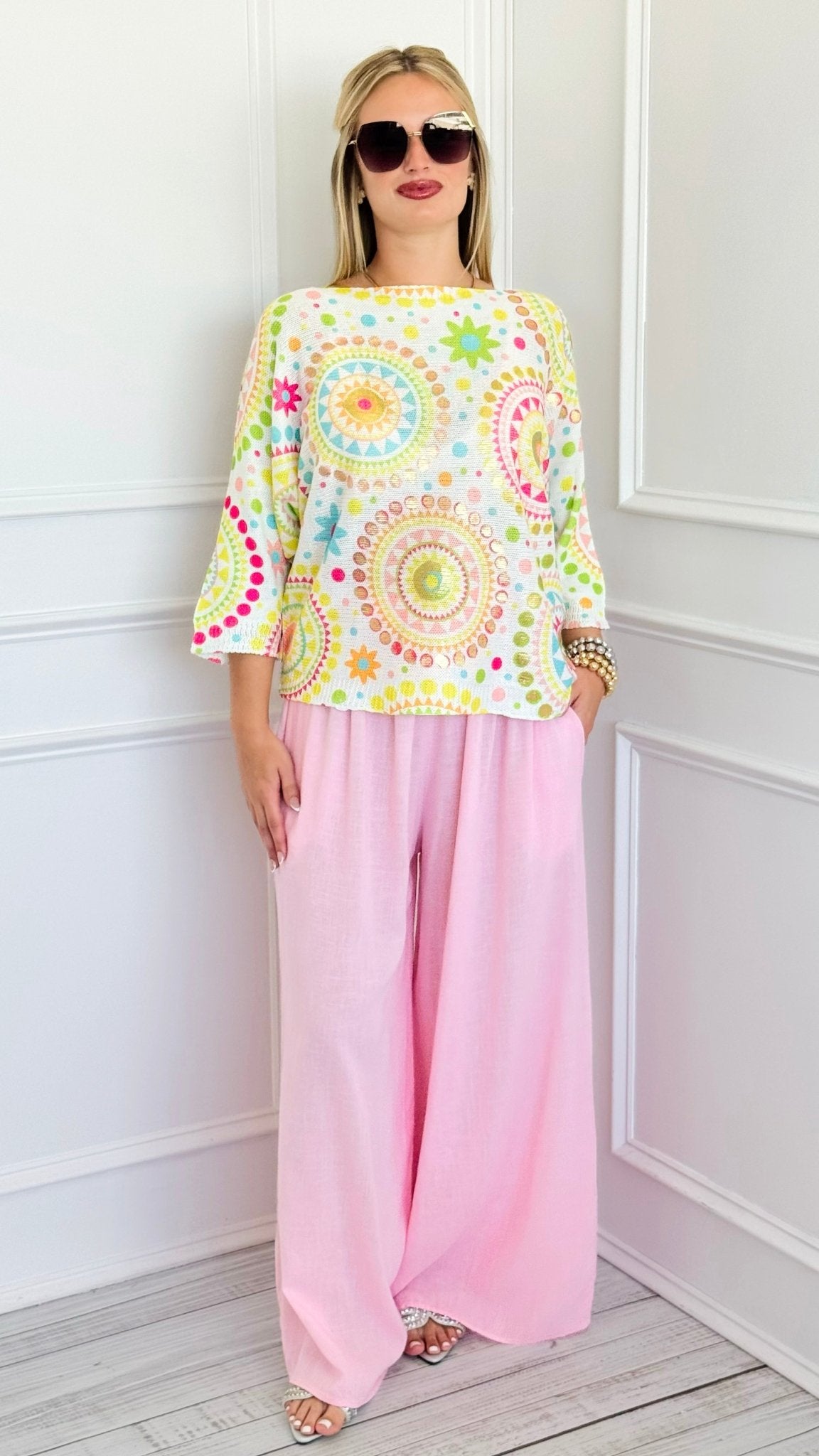 Dream Breeze Italian Pants- Pink