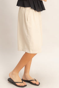 Driftwood Cotton Lounge Short - Oatmeal