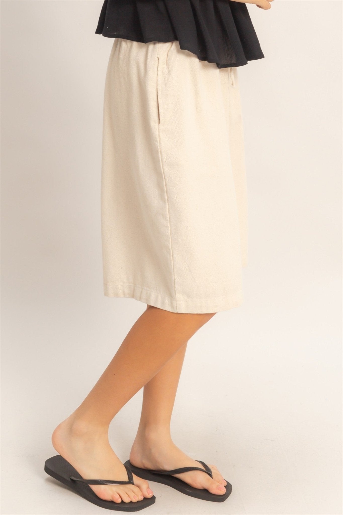 Driftwood Cotton Lounge Short - Oatmeal