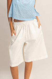Driftwood Cotton Sandler Lounge Short - Off White