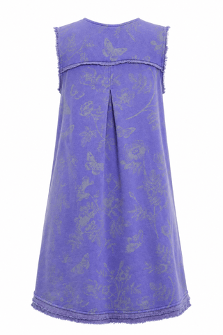 Drifty Mineral Washed Terry Dress - Blue