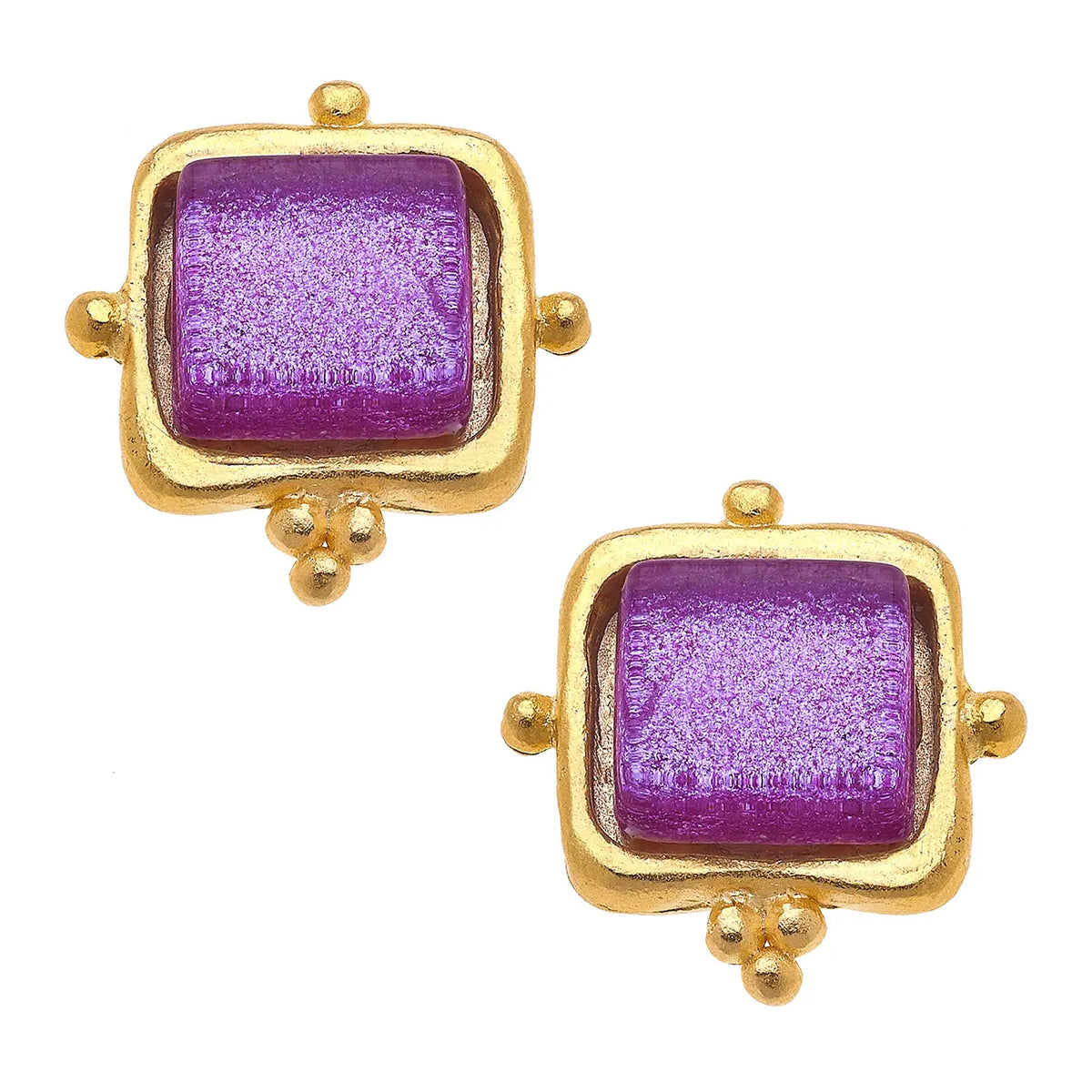 Pre Order - Madeline Pink French Studs - Susan Shaw-230 Jewelry-SUSAN SHAW-Coastal Bloom Boutique, find the trendiest versions of the popular styles and looks Located in Indialantic, FL