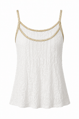 Moonlight & Lace Italian Tank - White