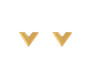Small "V" Letter Stud Earring