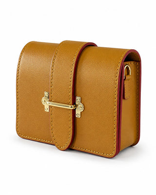Level Up Italian Leather Crossbody Bag - Mustard