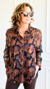 Edge Of Lace Italian Button Top-110 Long Sleeve Tops-TATTOO Z-Coastal Bloom Boutique, find the trendiest versions of the popular styles and looks Located in Indialantic, FL