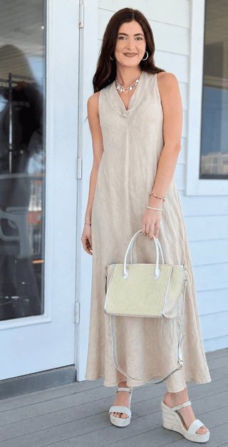 Effortless Impact Italian Dress- Ecru