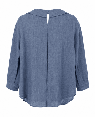 Elegance Textured Button Front Top