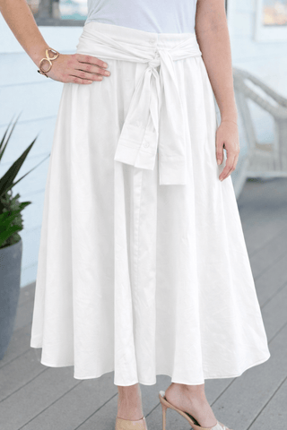Elegant Society Button Italian Skirt