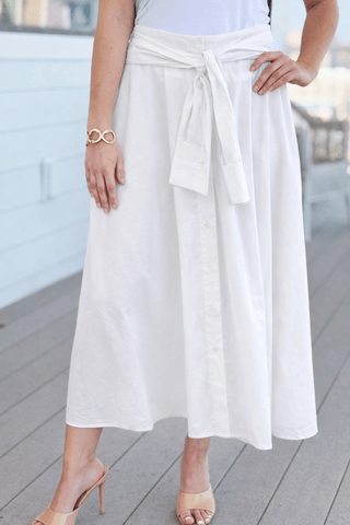Elegant Society Button Italian Skirt