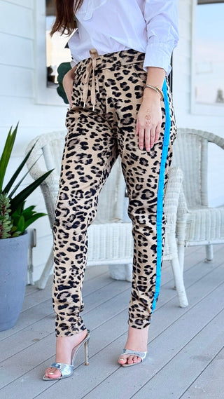 Elevated Instinct Wish List Italian Joggers- Blue/Wild