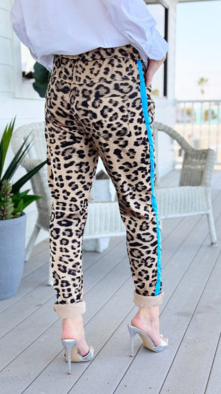 Elevated Instinct Wish List Italian Joggers- Blue/Wild