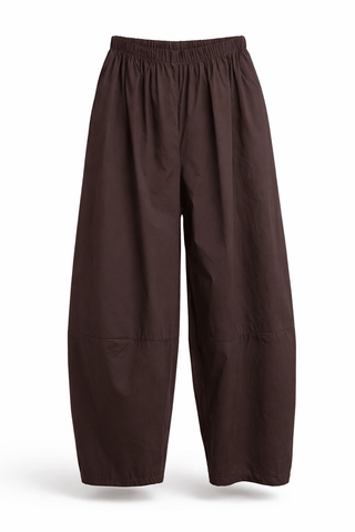 Elevated Italian Barrel Pant- Chocolate