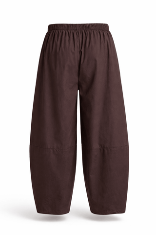 Elevated Italian Barrel Pant- Chocolate