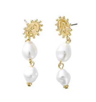 Elizabeth Coin Pearl Earring