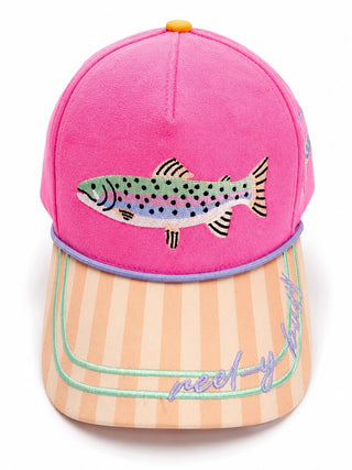 Embroidered Fish Cap