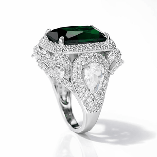 Emerald Radiance Pavé Ring