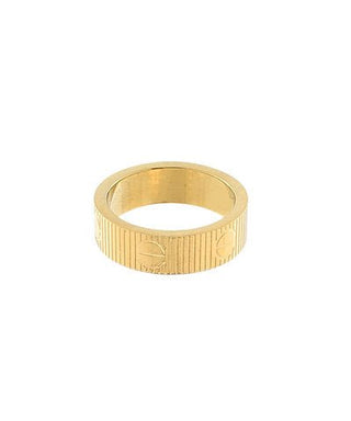 Engraved Texture Nail Band Ring