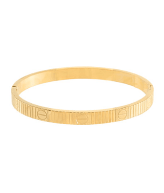 Engraved Textured Nail Bracelet