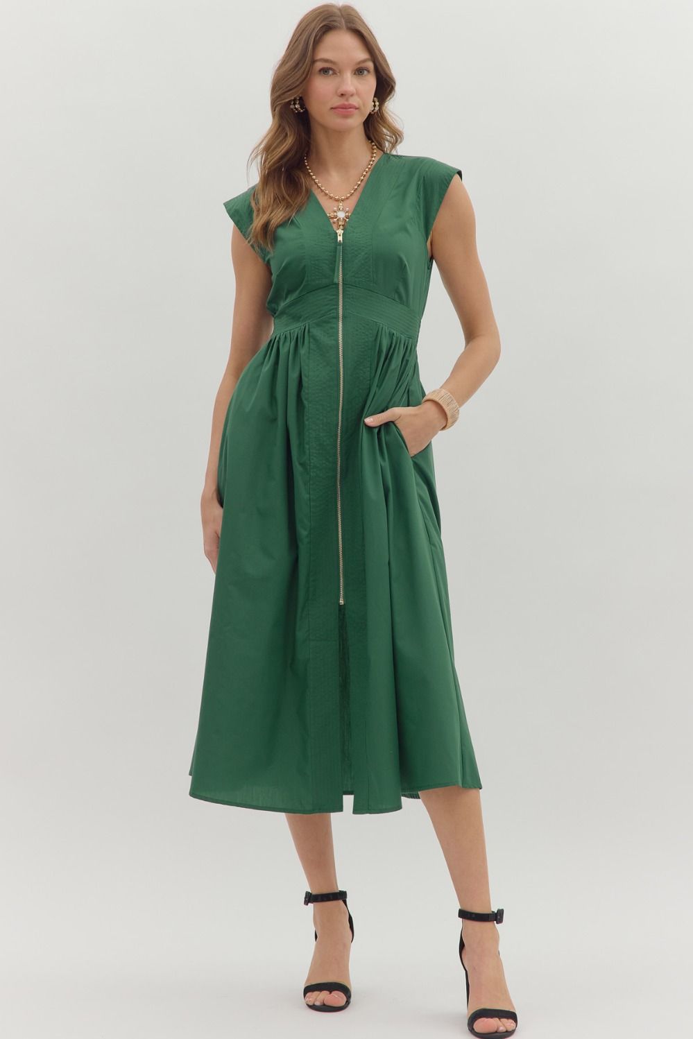 Modern Grace Midi Dress-200 Dresses/Jumpsuits/Rompers-entro-Coastal Bloom Boutique, find the trendiest versions of the popular styles and looks Located in Indialantic, FL