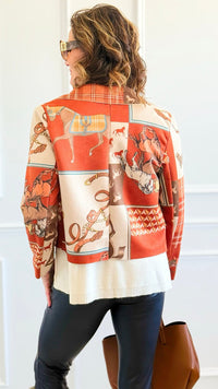 Equestrian Affair Italian Crop Jacket-160 Jackets-VANESSA-Coastal Bloom Boutique, find the trendiest versions of the popular styles and looks Located in Indialantic, FL