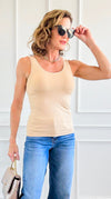 Essential Everyday Reversible Fitted Top - Nude-100 Sleeveless Tops-YELETE-Coastal Bloom Boutique, find the trendiest versions of the popular styles and looks Located in Indialantic, FL