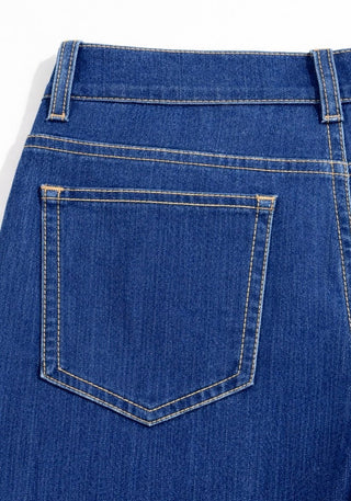 Essential Frayed Flare- Leg Denim Pants