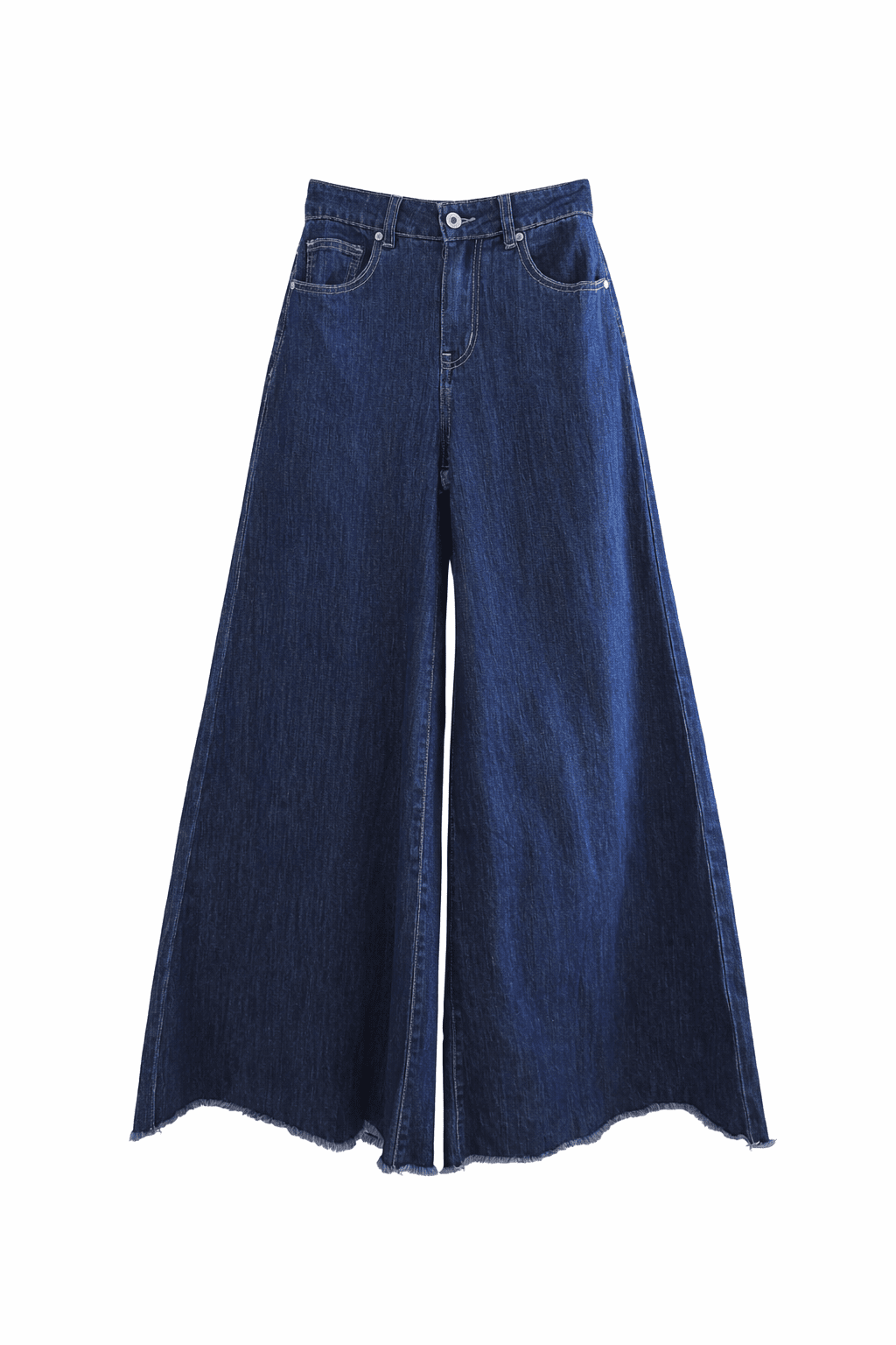 Essential Frayed Flare- Leg Denim Pants