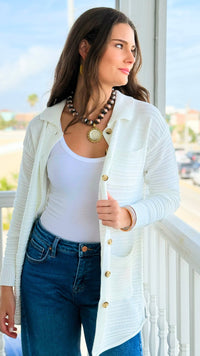 Essential Knit Button-Up Cardigan