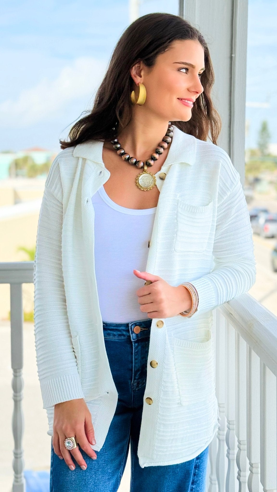 Essential Knit Button-Up Cardigan