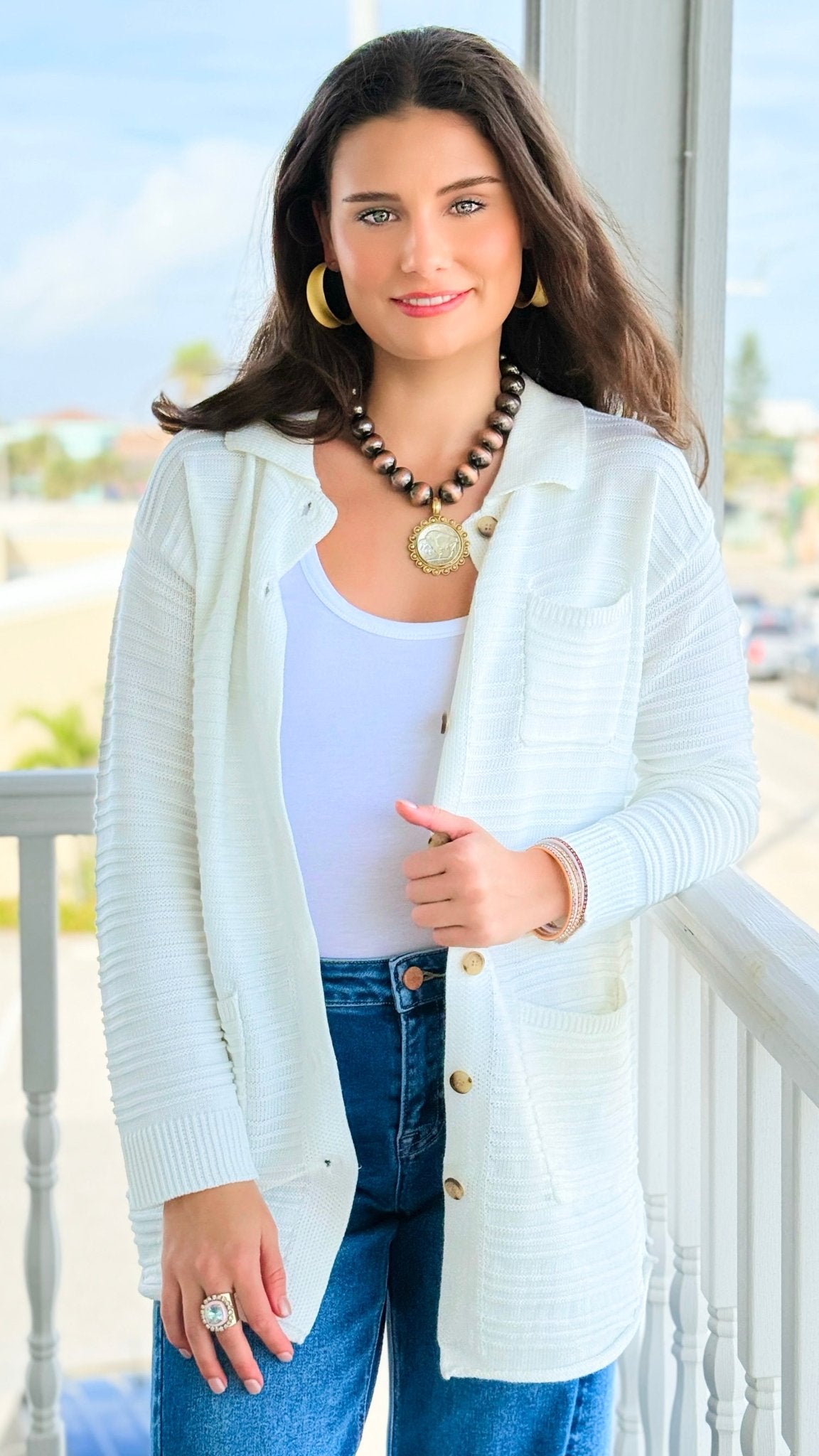 Essential Knit Button-Up Cardigan