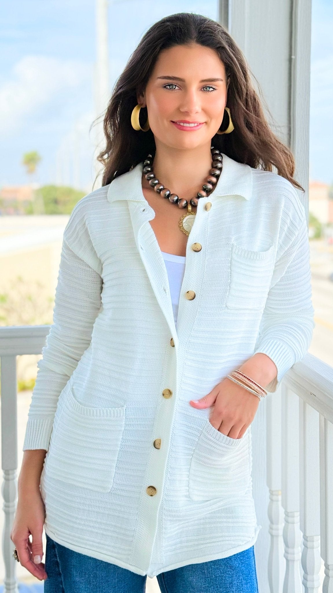 Essential Knit Button-Up Cardigan