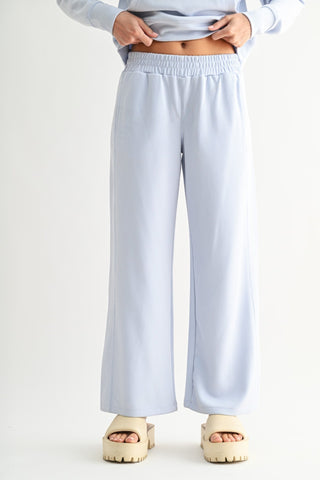 Essential Soft Rib Lounge Pants - Sky Blue