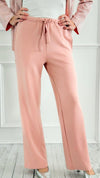 Essential Wide-Leg Lounge Joggers - Misty Rose-100 Pants-MONO B-Coastal Bloom Boutique, find the trendiest versions of the popular styles and looks Located in Indialantic, FL