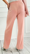 Essential Wide-Leg Lounge Joggers - Misty Rose-100 Pants-MONO B-Coastal Bloom Boutique, find the trendiest versions of the popular styles and looks Located in Indialantic, FL