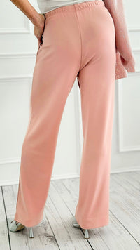 Essential Wide-Leg Lounge Joggers - Misty Rose-100 Pants-MONO B-Coastal Bloom Boutique, find the trendiest versions of the popular styles and looks Located in Indialantic, FL