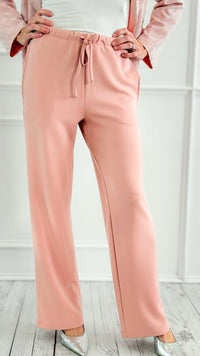 Essential Wide-Leg Lounge Joggers - Misty Rose-100 Pants-MONO B-Coastal Bloom Boutique, find the trendiest versions of the popular styles and looks Located in Indialantic, FL