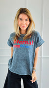 Eternal Optimist Italian Graphic Tee-110 Short Sleeve Tops-FIRSTAGE-Coastal Bloom Boutique, find the trendiest versions of the popular styles and looks Located in Indialantic, FL