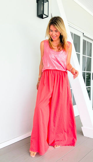Eternal Sunshine Palazzo Pants - Red