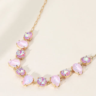 Evening Mirage Statement  Necklace  - Lavender, Multi