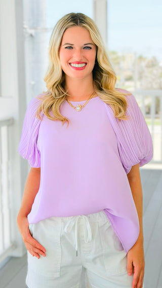 Everyday Ease Short Sleeve Top - Lavender