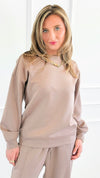 Everyday Luxe Sweatshirt - Cocoa-130 Long Sleeve Tops-Zenana-Coastal Bloom Boutique, find the trendiest versions of the popular styles and looks Located in Indialantic, FL