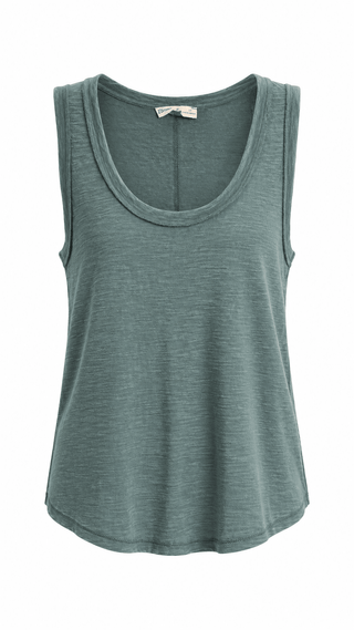 Everyday Relaxed Raw Hem Tank - Ash Jade