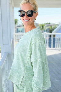 Faded Mint Luxe Sweatshirt - Dusty Mint
