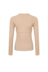 Command Attention Ribbed Top - Beige-130 Long Sleeve Tops-rivir-Coastal Bloom Boutique, find the trendiest versions of the popular styles and looks Located in Indialantic, FL