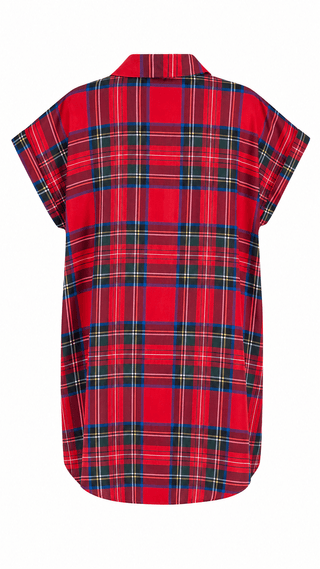Festive Plaid Italian Button Down Dress