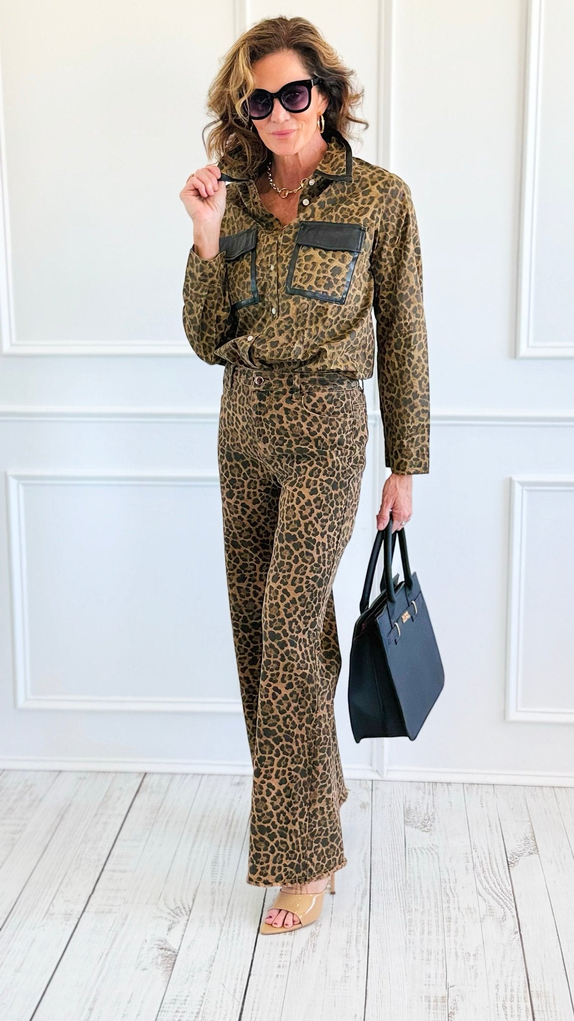 Fierce Elegance Pant Set-210 Loungewear/Sets-JJ'S FAIRYLAND-Coastal Bloom Boutique, find the trendiest versions of the popular styles and looks Located in Indialantic, FL